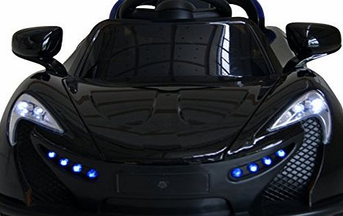 Rocket GT12 - 12v Kids Electric Battery Operated Ride on Car with Parental Remote Control (Black)