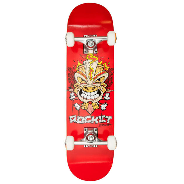 Rocket Mini Tiki Fire Skateboard - 7.5 inch