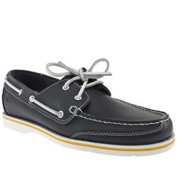 Male Bridgeport Ii Leather Upper Casual Shoes in Navy