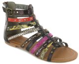 Platino `Helena` Ladies Gladiator Sandal - Multi - 9 UK