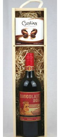 Choclate Box ``Dark Chocolate`` Shiraz with a box of GuyLain Belgian Chocolates