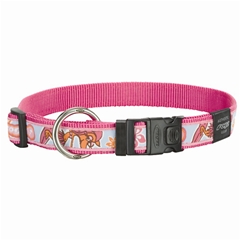Large Rogzette Pink Nylon Dog Collar by Rogz