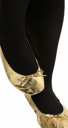 Rollasole Ladies 1 Pair Rollasole Gold Digger Rollable Shoes to Keep in Your Handbag, Car or Office Desk - Large (7/8) - Gold