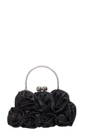 Satin Flower Detail Handbag