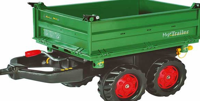 Green and Red Mega Trailer for Childs Tractor