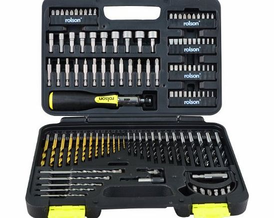 Rolson Driver Drill and Bit Set (114 Pieces)