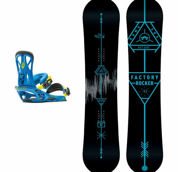 Rome Mens Rome Factory Rocker Snowboard with Rome