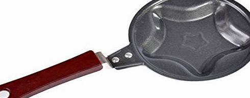 rongwen Mini Egg Pan Convenient Handheld Outdoor Picnic Kitchen Omelette Pancake Molds Non-Stick Cooking Star