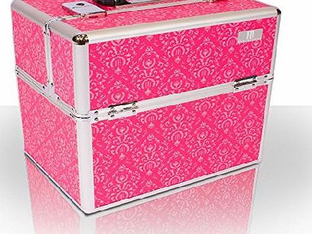 Roo Beauty Beauty Box Onyx Imperial Pink Cosmetic Case Professional Beauty Tools Storage Holder
