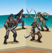 Setter - Dueling Pirate and bandit Props