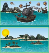 Room Setter - Pirate Ship and Island Props