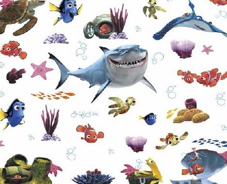 Childrens Repositonable Disney Wall Stickers Finding Nemo, Multi-Color