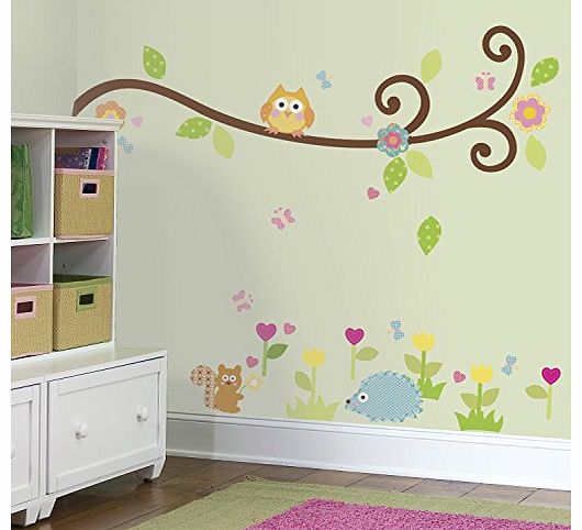 RoomMates Repositionable Childrens Wall Stickers Happi Baby Scroll Branch