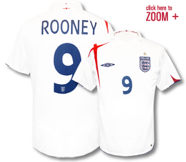 Umbro England home (Rooney 9) 05/07