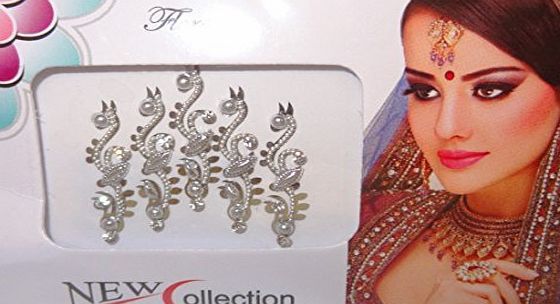 Roop Shine DESIGNER DIAMONTEZ BINDI SET - SILVER - 1 PACK SOLD BY TRENDZ
