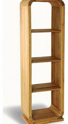 Highlands Oak Living - 4-Shelf, Open Back Book Case / Storage Unit with Natural Finish