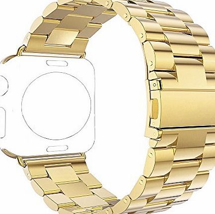 Rosa Schleife Apple Watch Band 38MM Stainless Steel Strap Wristband with Metal Clasp Replacement Classic Buckle Wrist Watch Strap Bracelet for Apple Watch Sport amp; Edition Series 1 Series 2 38mm Al