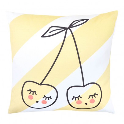 Rose in April Cherry Cushion - 40x40 cm Pale yellow `One size
