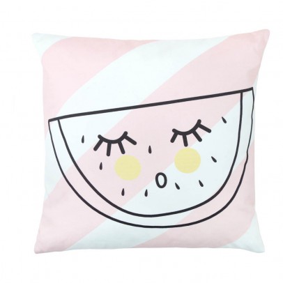 Rose in April Watermelon Cushion - 40x40 cm Pale pink `One size