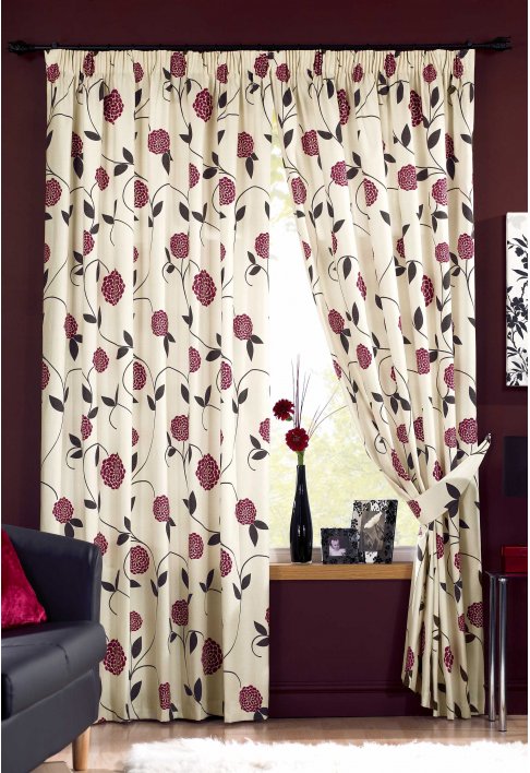 Rosemont Red Lined Curtains