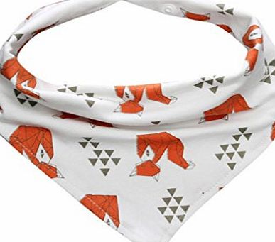 Rosennie Baby Kids Cotton Bandana Bibs Feeding Saliva Towel Triangle Waterproof (Orange)