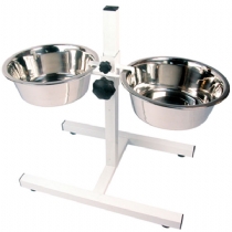 Rosewood Adjustable Stainless Steel Feeder 42 X