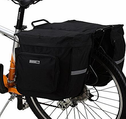 Roswheel  30L Multi-function Cycling Bicycle Bag Bike Rear Pannier Rack Double Side Tail Seat Bag Carrier Basket Black