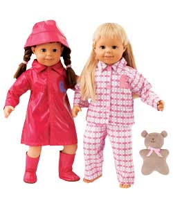 Rosy Rainy Days and Nightwear Outfit Twin Pack