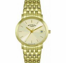 Rotary Ladies Gold Plated Champagne Watch