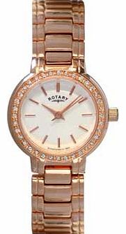 Rotary Ladies Rose Gold Plated Bracelet Watch