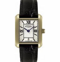 Ladies Timepieces Black Leather Strap Watch