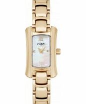 Rotary Ladies Timepieces Mop Dial Gold Pvd