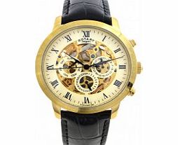 Rotary Mens Skeleton Automatic Watch
