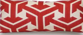Rouge du Rhin Ostend Cushion 23x47 cm Red `One size