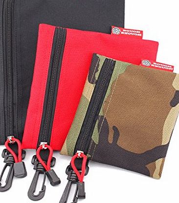 ROUGH ENOUGH  Small Tool Pencil Case Pouch Multi-purpose Clip-on Zippered Set