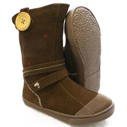 Girls Little Rock & Love Suede Boots- Carbone