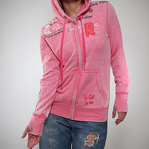 Roxy Waimea Bay Zip hoody - Bright Pink