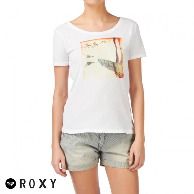 Womens Roxy Byron Bay T-Shirt - White