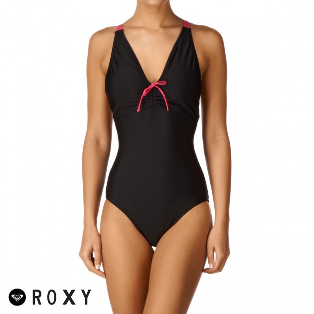 Roxy Womens Roxy Solid One Piece Swimsuit - True Black