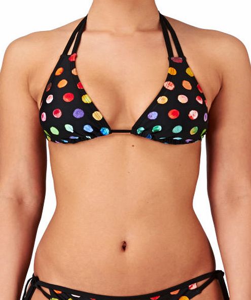 Roxy Womens Roxy Strappy Halter Bikini Top - Dot Dot