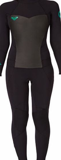 Roxy Womens Roxy Syncro 4/3mm Back Zip Wetsuit - Black