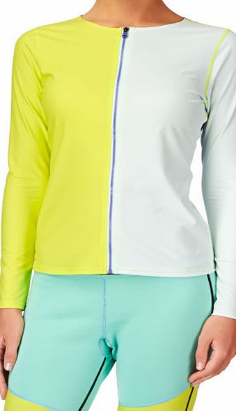 Roxy Womens Roxy Zip It Rash Vest - Limeade