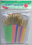 Artists Brushes - Artists Brushes 15pc Stencil Set Clear Choice Taklon