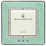 Royal Doulton 3.5 x 3.5 Aqua Enamel With Hearts