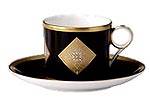 Royal Doulton Raised Gold on Black Can & Stand