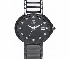 Royal London Ladies Fashion Crystal Black Watch