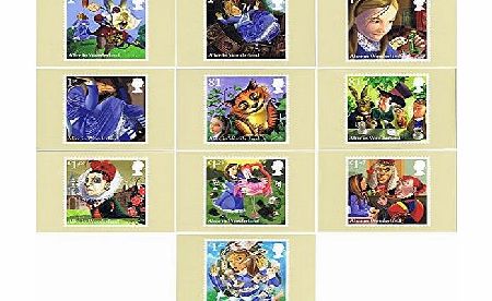 Royal Mail 2015 Alice in Wonderland - Mint PHQ Cards no. 396 (Set of 10 Royal Mail Postcards)