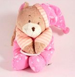 Pink teddy bear pull down music box - Brahms Lullaby tune