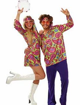 1970s Hippy Costume - 42-46 Inches