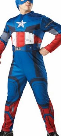 Rubies Masquerade UK Mens Marvel Avengers Captain America Fancy Dress Costume Standard One Size
